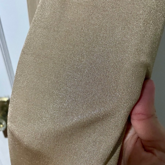 NEW Lauren Ralph Lauren Gold Foil-Print Jersey Dress Size 6 - Picture 7 of 7